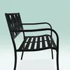 Relaxdays Gartenbank aus Metall, 2-Sitzer, robust, für Produktbild-Vorschau 9