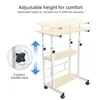 Höhenverstellbar Schreibtische mit Rädern PC Büro 60x40 cm Produktbild-Vorschau 5