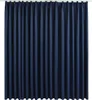 A full-frame shot of a dark blue curtain hanging from a rod. Podgląd zdjęcia produktu