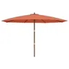 vidaXL Sonnenschirm mit Holzmast Terrakotta 400x273 cm Produktbild-Vorschau 4