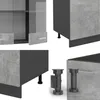 Kuchyňský kout Vicco R-Line Beton 300 cm s vysokou skříní, Náhled obrázku produktu 4