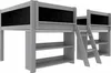 Letto a mezza altezza Sweiko, 90x200cm, Ripiani multipli, Anteprima dell’immagine prodotto 8