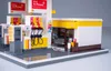 A detailed Lego model of a Shell gas station with a convenience store. Podgląd zdjęcia produktu