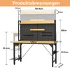 Pracovní stůl MODFU s perforovanou deskou, výškově Náhled obrázku produktu 7