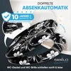 A toilet seat and lid with a floral pattern, presented with marketing text and a warranty badge. Náhled obrázku produktu