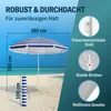 KINGSLEEVE® Sonnenschirm 180cm UV 50+ Tragetasche Erdspieß Produktbild-Vorschau 3