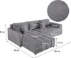 Ecksofa mit Schlaffunktion aus Chenille-Stoff 3-Sitzer - Produktbild-Vorschau 5