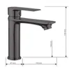 Mexen Royo rubinetto del lavabo, grafite - 72200-66 Anteprima dell’immagine prodotto 4
