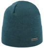Eisglut dünne Strickmütze Primog Merino 100% Wolle in blau