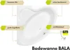 ECOLAM Badewanne Eckbadewanne BALA 130 x 130 cm Acrylwanne Produktbild-Vorschau 6