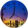 Glasuhr Wanduhr Küchenuhr Echt-Glas 30fi cm Skyline Dubai Produktbild-Vorschau 1