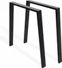 1xPaar sossai Trapez Tischkufen in Schwarz 55 x 75 x 72cm Produktbild-Vorschau 1