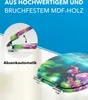 A close-up marketing image of a toilet seat with a floral design, highlighting its features. Produktbild-Vorschau