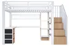Hochbett 90 x 200 cm mit Schreibtisch, LED-Lichtleiste, Produktbild-Vorschau 15