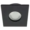 A square, black recessed light fixture with a silver trim around the light source. Anteprima dell’immagine prodotto