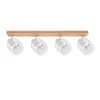 ZMH faretto da soffitto 4 fiamme plafoniera legno LED Anteprima dell’immagine prodotto 7