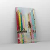 Bild auf Leinwand - Leinwandbild - Mädchen Vogel - 45x80cm Produktbild-Vorschau 4