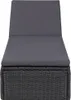 vidaXL Sonnenliege Poly Rattan Schwarz und Dunkelgrau Produktbild-Vorschau 2
