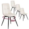 VASAGLE Drehbare Esszimmerstühle 4er Set, Ergonomische Produktbild-Vorschau 2