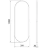 Mexen Loft lustro łazienkowe owalne 100 x 35 cm, rama Podgląd zdjęcia produktu 6