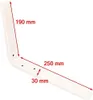 KOTARBAU® Podpera z oceľového plechu 190 x 250 mm Biela Náhľad obrázku produktu 5