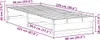 Estructura de cama Marrón 90 x 220 cm Madera de pino macizo Vista previa de la imagen del producto 9