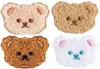 GKA 4 Stück Stickerei Bügelbild Bärenkopf Bär Teddy Produktbild-Vorschau 1