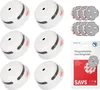 A collection of smoke detectors and magnetic mounting sets are displayed against a white background. Produktbild-Vorschau