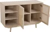SalesFever Sideboard mit Rattan Front | 2 Türen, 3 offene Produktbild-Vorschau 6