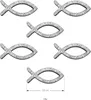 Oblique Unique 18 Holz Fische glitzernd als Streudeko Produktbild-Vorschau 2