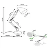 LUMILED LED 7W Lampada da scrivania Braccio girevole Anteprima dell’immagine prodotto 6