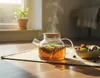 Teekanne aus Borosilikatglas mit Filter Glas mit Bambus Produktbild-Vorschau 3