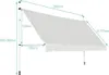 Diagram showing the dimensions of a white awning. Anteprima dell’immagine prodotto