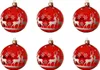 Weihnachtskugeln Glas 8cm Motiv Rentiere 6er Set - Rot Produktbild-Vorschau 1