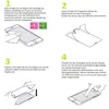 Instructions for applying a screen protector to a smartphone. Produktbild-Vorschau