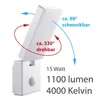 LED Aussenleuchten Bewegungsmelder schwenkbar | weiß IP65 Produktbild-Vorschau 12