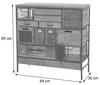 Comodino da farmacia HWC-Q77, mobile alto con cassetti in Anteprima dell’immagine prodotto 10