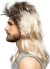 Blonde Vokuhila-Perücke von der Seite Produktbild-Vorschau