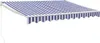 vidaXL Auvent rétractable Bleu et blanc 3x2,5 m Tissu et Voir les images du produit 1