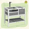 Casa para tortugas PawHut, hecha de madera, con recinto Vista previa de la imagen del producto 3