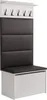 A tall, narrow hall tree with a padded backrest, a seat, and storage below, featuring coat hooks at the top. Anteprima dell’immagine prodotto