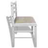 vidaXL Chaises de salle Ã manger 4 pcs. Blanc hévéa massif Voir les images du produit 10