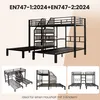 Flieks Patrová postel 90x200cm pro 3 děti, vysoká postel s Náhled obrázku produktu 8