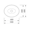 Aufsatzwaschbecken LEO - Mineralguss matt - Oval - 50 x 40 Produktbild-Vorschau 3