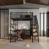Letto a soppalco 120x200 cm, nero antracite, in ferro, con Anteprima dell’immagine prodotto 8