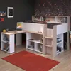 Parisot Lucas Hochbett 90x200 – Weiß/Eiche Nachbildung Produktbild-Vorschau 11
