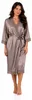Damen Satin Morgenmantel lang mit Spitze – Kimono Produktbild-Vorschau 1