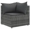 vidaXL 10-tlg. Garten-Lounge-Set mit Kissen Grau Poly Produktbild-Vorschau 3