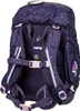 The back view of a purple backpack with a star pattern and pink accents. Anteprima dell’immagine prodotto