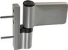 A silver hinge with a black cap is shown against a white background. Podgląd zdjęcia produktu